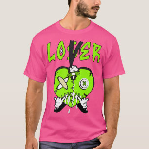 Loser Lover Heart Electric Green 6s Matching Premi T-Shirt