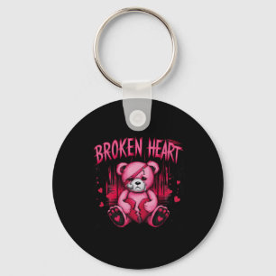 Loser-pain Bear Drip Hurt Broken Heart Pink Valent Key Ring