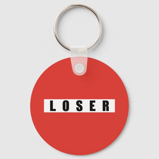 LOSER prohibitory sign Key Ring (Front)