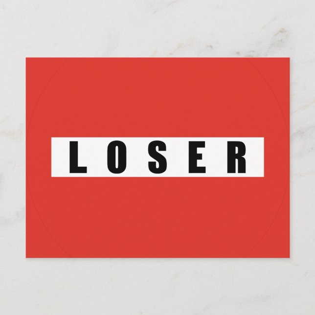 LOSER prohibitory sign Postcard (Front)