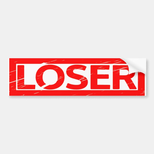 Loser Stamp Bumper Sticker (Front)