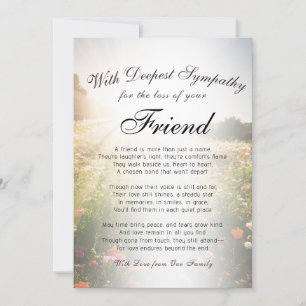 Losing a Friend Memorial Card