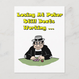 Losing At Poker Postcard