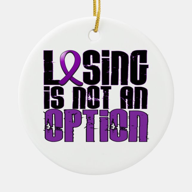Losing Is Not An Option Chiari Malformation Ceramic Tree Decoration (Front)