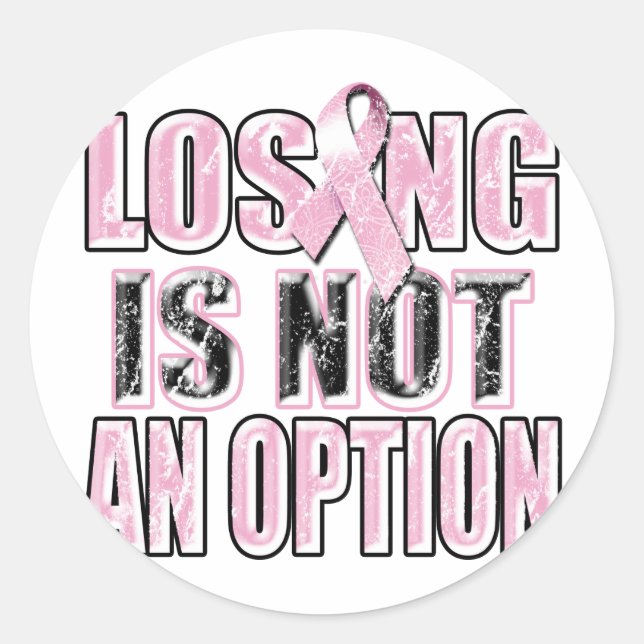 Losing Is Not An Option.png Classic Round Sticker (Front)