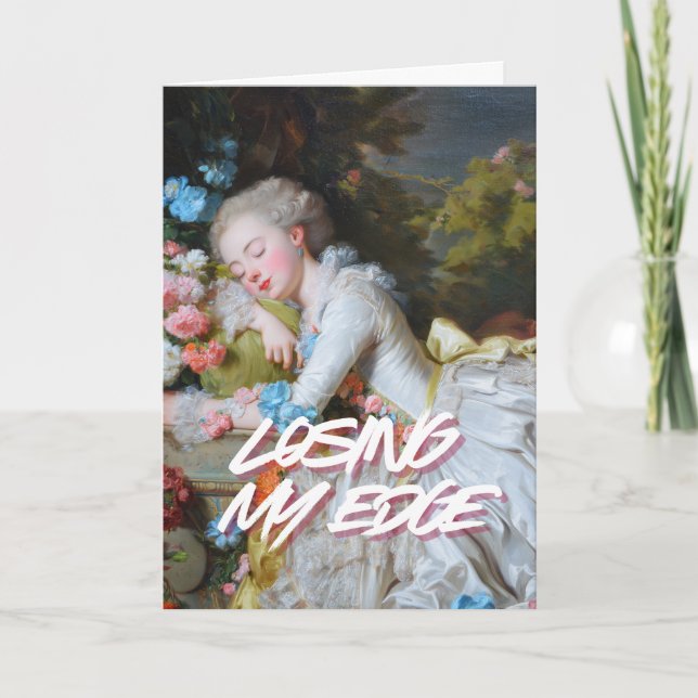 "Losing My Edge" Art Greeting Card (Front)