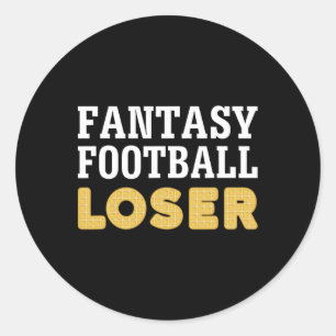 Losing Team Designs Fantasy Football Loser - Uni-a Classic Round Sticker
