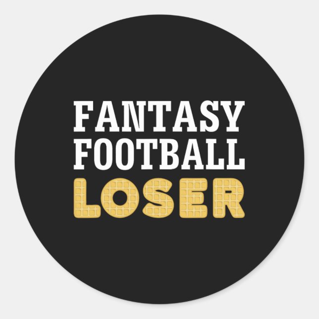 Losing Team Designs Fantasy Football Loser - Uni-a Classic Round Sticker (Front)