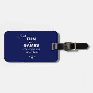 Losing WiFi Internet Luggage Tag - Blue