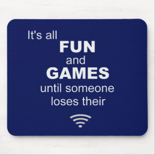 Losing WiFi Internet Mouse Mat - Blue