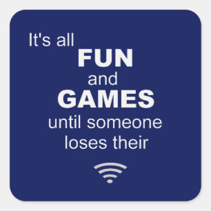 Losing WiFi Internet Sticker - Blue