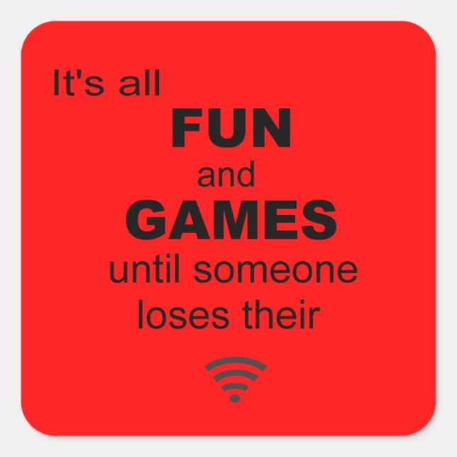 Losing WiFi Internet Sticker - Red (Front)