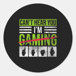 Loss Awareness And Deaf Pride Asl Hand Gesture  Classic Round Sticker