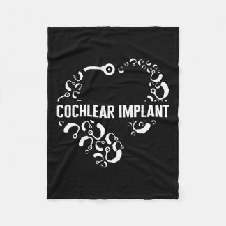 Loss Awareness Love Cochlear Implant Asl Hearing D Fleece Blanket