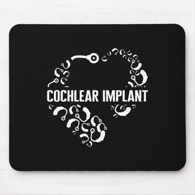 Loss Awareness Love Cochlear Implant Asl Hearing D Mouse Mat (Front)