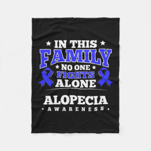 Loss Awareness Ribbon Alopecia Areata Survivor  Fleece Blanket