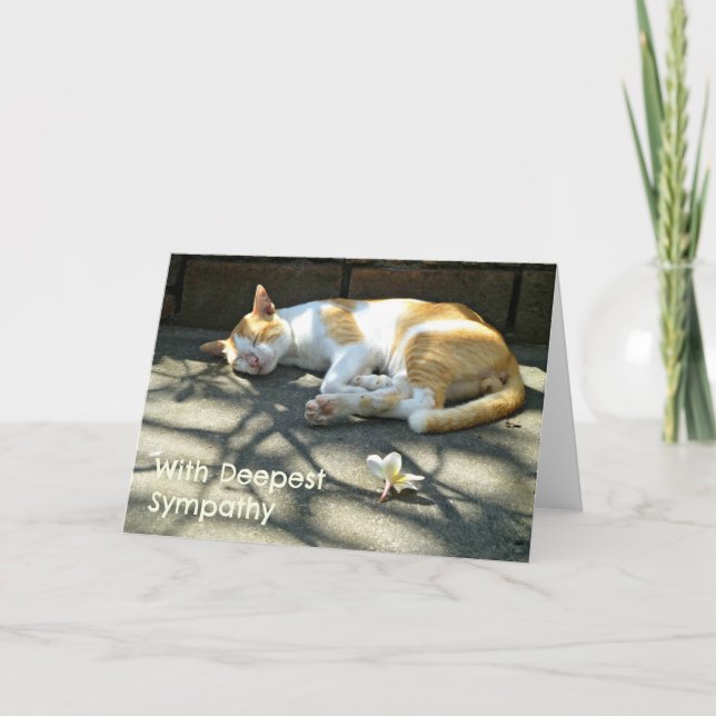 Loss Cat Sympathy Card (Front)