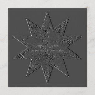 Loss Father Deepest Sympathy Condolences Star Grey Card