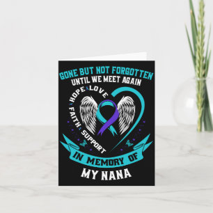Loss In Memory Of Loving Nana Awareness Memorial Card