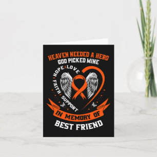 Loss In Memory of my Best Friend Leukaemia Awarene Card