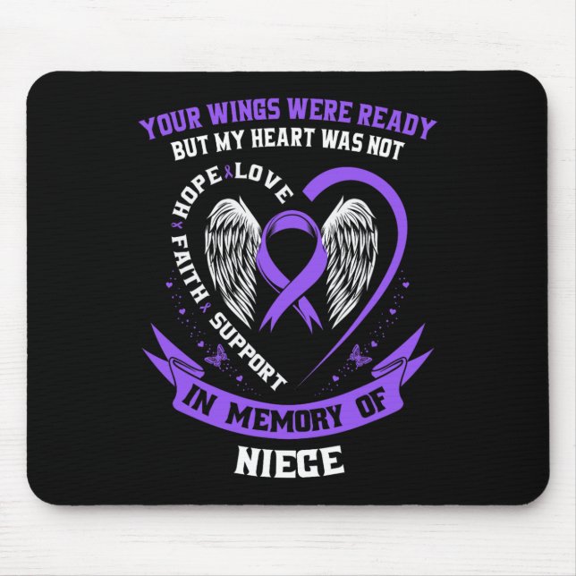 Loss Niece Overdose Awareness Day Items Addiction  Mouse Mat (Front)