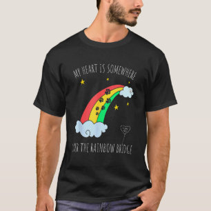 Loss of a Beloved Cat Dog. Rainbow Bridge Theme T-Shirt
