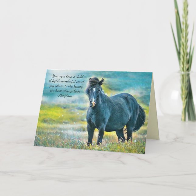 Loss of a Beloved Horse Custom Sympathy Card (Front)