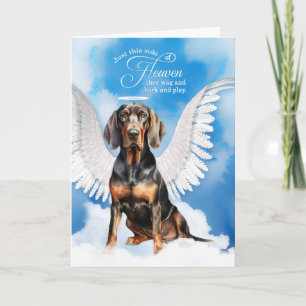 Loss of a Black Tan Coonhound Dog Pet Sympathy Card