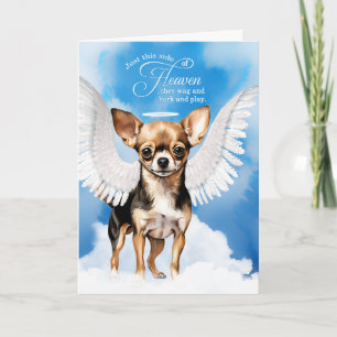 Loss of a Black Tan Smooth Chihuahua Pet Sympathy Card