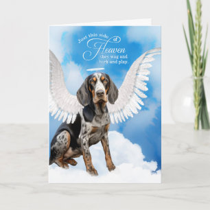 Loss of a Bluetick Coonhound Dog Pet Sympathy Card