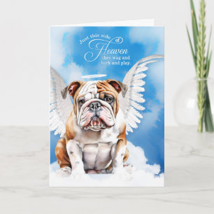 Loss of a Bulldog Angel Pet Sympathy Card