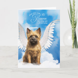 Loss of a Cairn Terrier Dog Angel Pet Sympathy Card