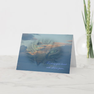 Loss of a cat. Loss of a pet. Condolences Sympathy Card