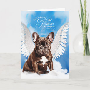 Loss of a Chocolate French Bulldog Pet Sympathy Card