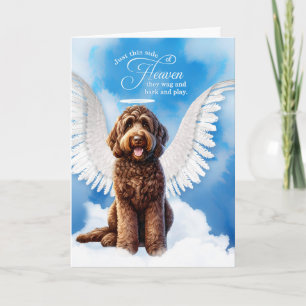 Loss of a Chocolate Labradoodle Dog Pet Sympathy Card