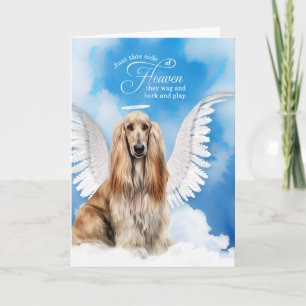 Loss of a Dog Afghan Hound Angel Pet Sympathy Card