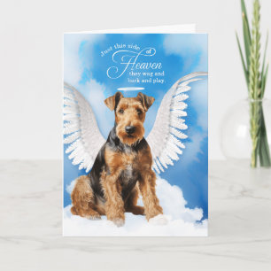 Loss of a Dog Airedale Terrier Angel Pet Sympathy Card