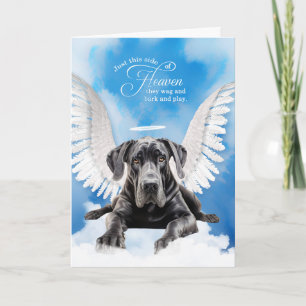 Loss of a Dog Black Great Dane Pet Sympathy Card