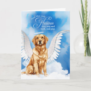 Loss of a Dog Golden Retriever Angel Pet Sympathy Card