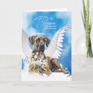 Loss of a Dog Harlequin Great Dane Pet Sympathy Card