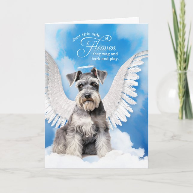 Loss of a Dog Schnauzer Angel Pet Sympathy Card (Front)