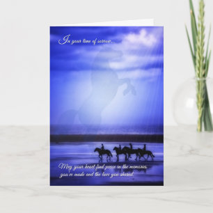 Loss of a Horse Beach Ride Pet Sympathy Card