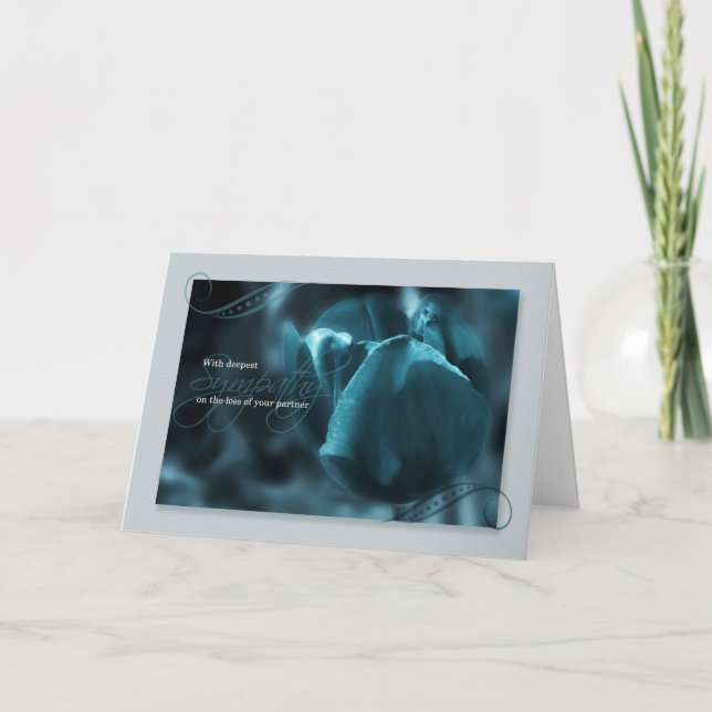 Loss of a Life Partner | Sympathy Tulip Card (Front)
