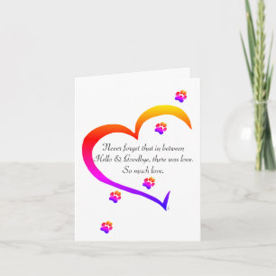 Loss of a Pet Sympathy Greeting Card