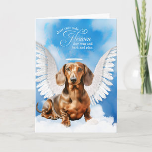 Loss of a Red Tan Dachshund Dog Pet Sympathy Card