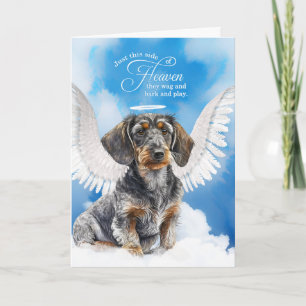 Loss of a Wirehair Dachshund Dog Pet Sympathy Card
