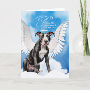 Loss of an Black Staffordshire Dog Pet Sympathy Card