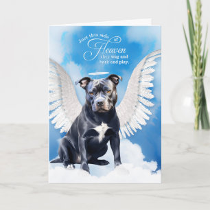 Loss of an Blue Nose Pitbull Dog Pet Sympathy Card