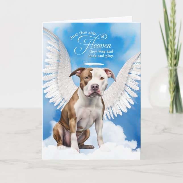 Loss of an Staffordshire Terrier Dog Pet Sympathy Card (Front)