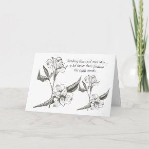 Loss of Aunt lilies card